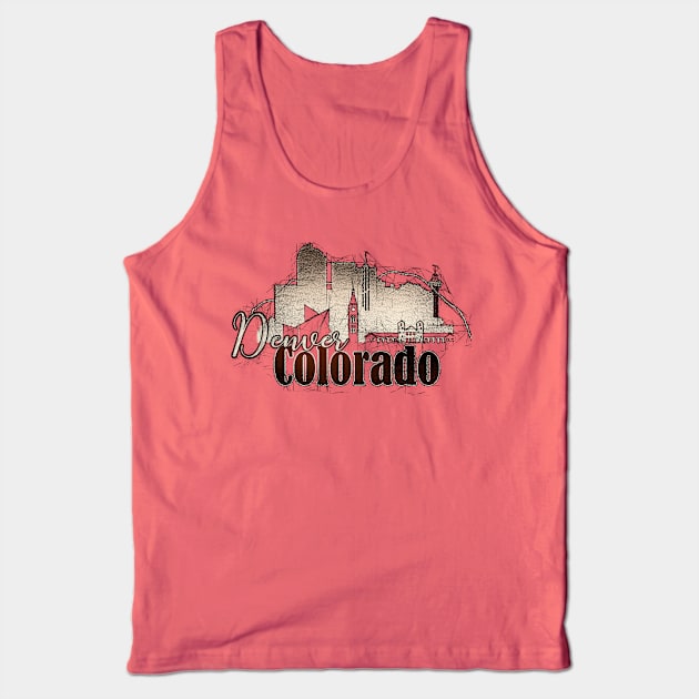 Denver Colorado skyline Tank Top by DimDom